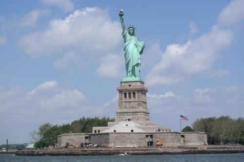 Die Freiheitsstatue auf Liberty Island